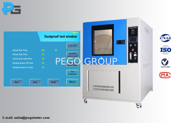 IEC 62196-1 PLC Veicolo elettrico IP5X E IP6X Attrezzatura per la prova della polvere di sabbia