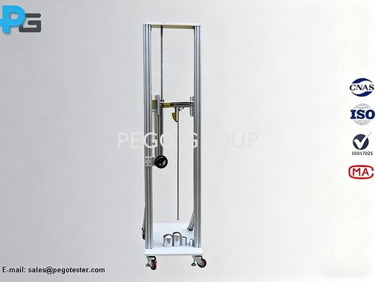 Martello pendolo IK01 a IK11 con elementi di percussione in acciaio e poliammide per prove di resistenza meccanica a 220V, 50/60Hz